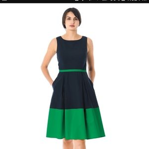 eShakti LG Color Block Dress